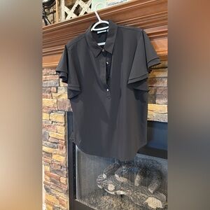 Chico's Elegant Black Polo Top